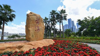 【国际锐评】中国的“关键一招”对世界有多重要？_fororder_在广东省深圳市前海拍摄的前海石（2025年03月23日摄）